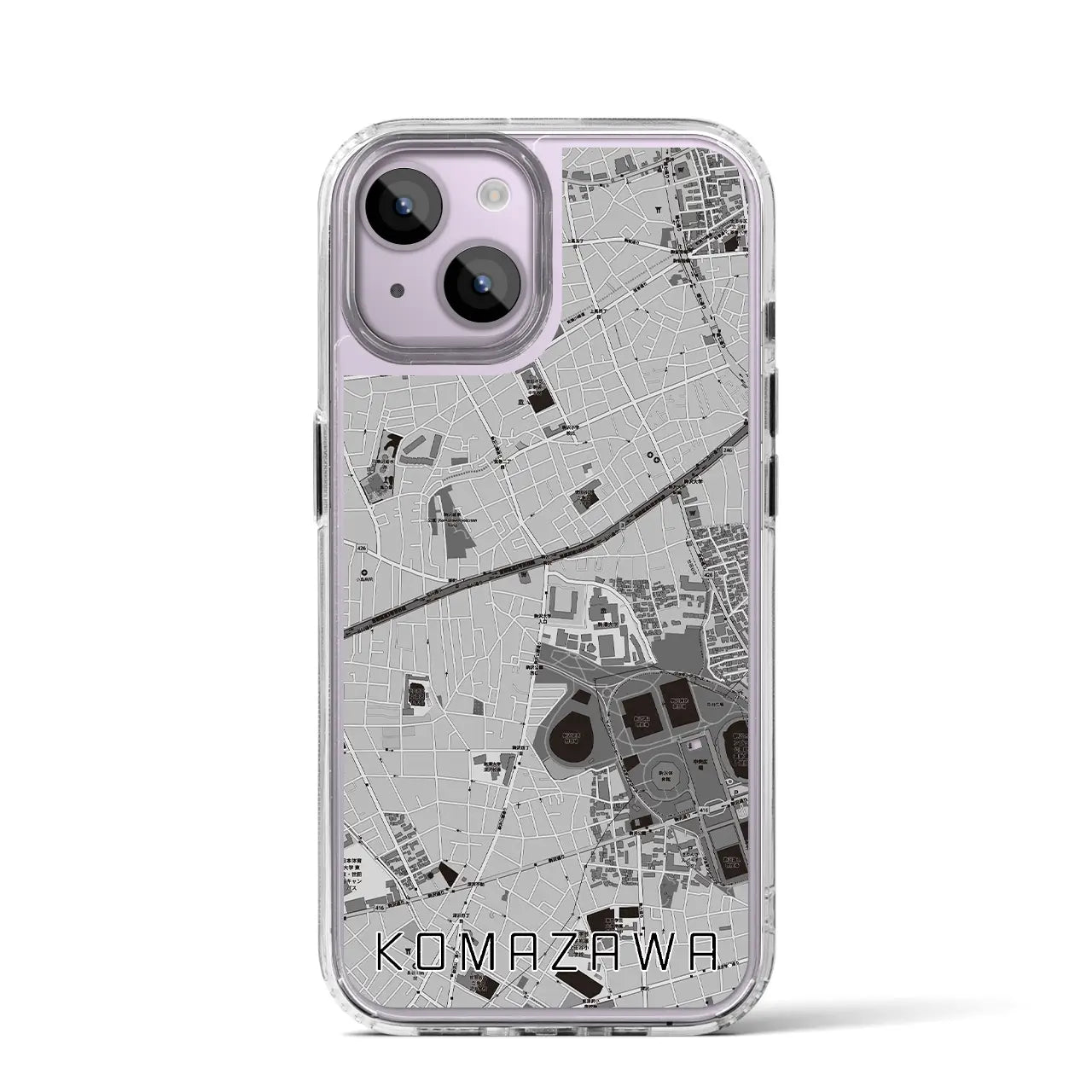【駒沢(東京都)】地図柄iPhoneケース(MagSafeタイプ)