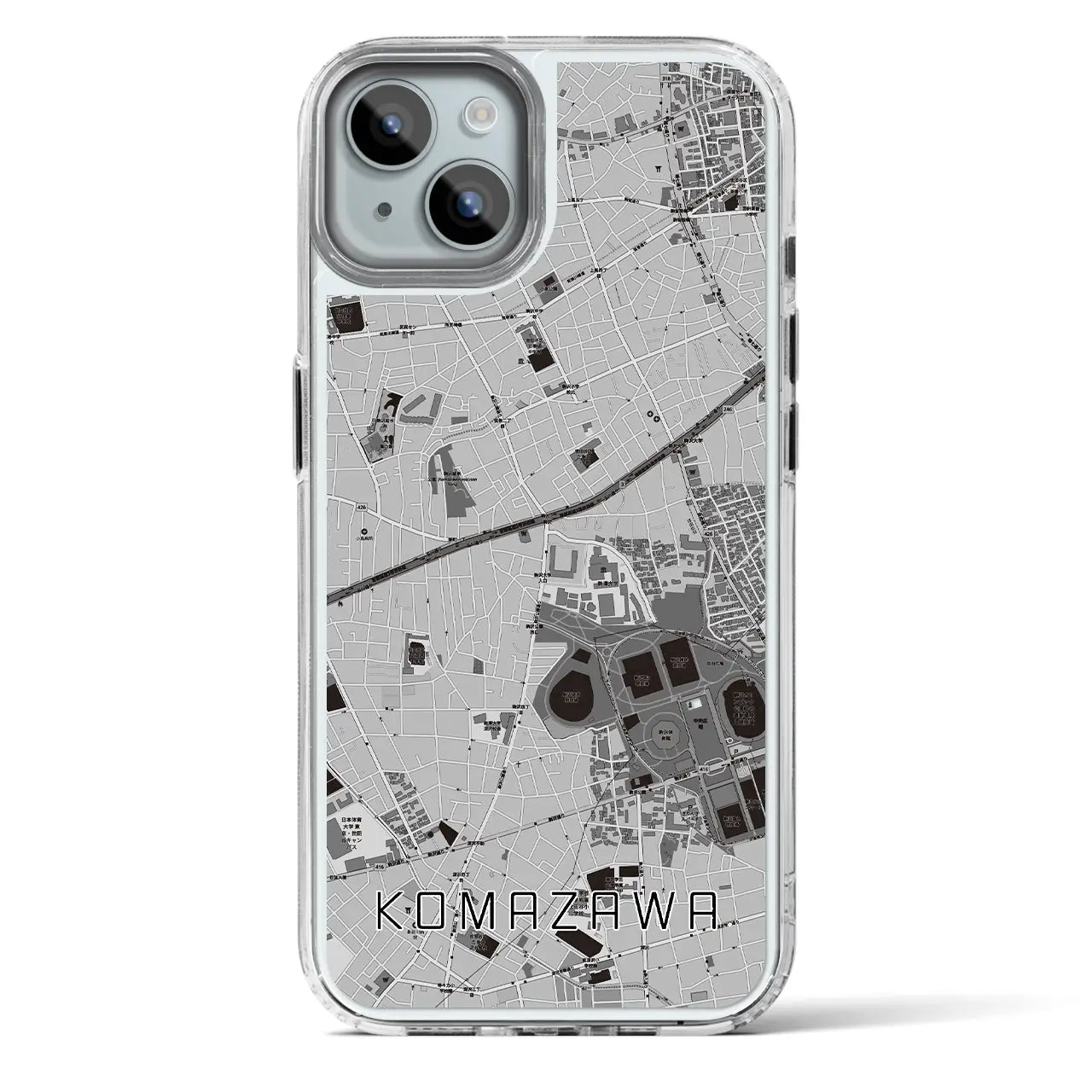 【駒沢(東京都)】地図柄iPhoneケース(MagSafeタイプ)