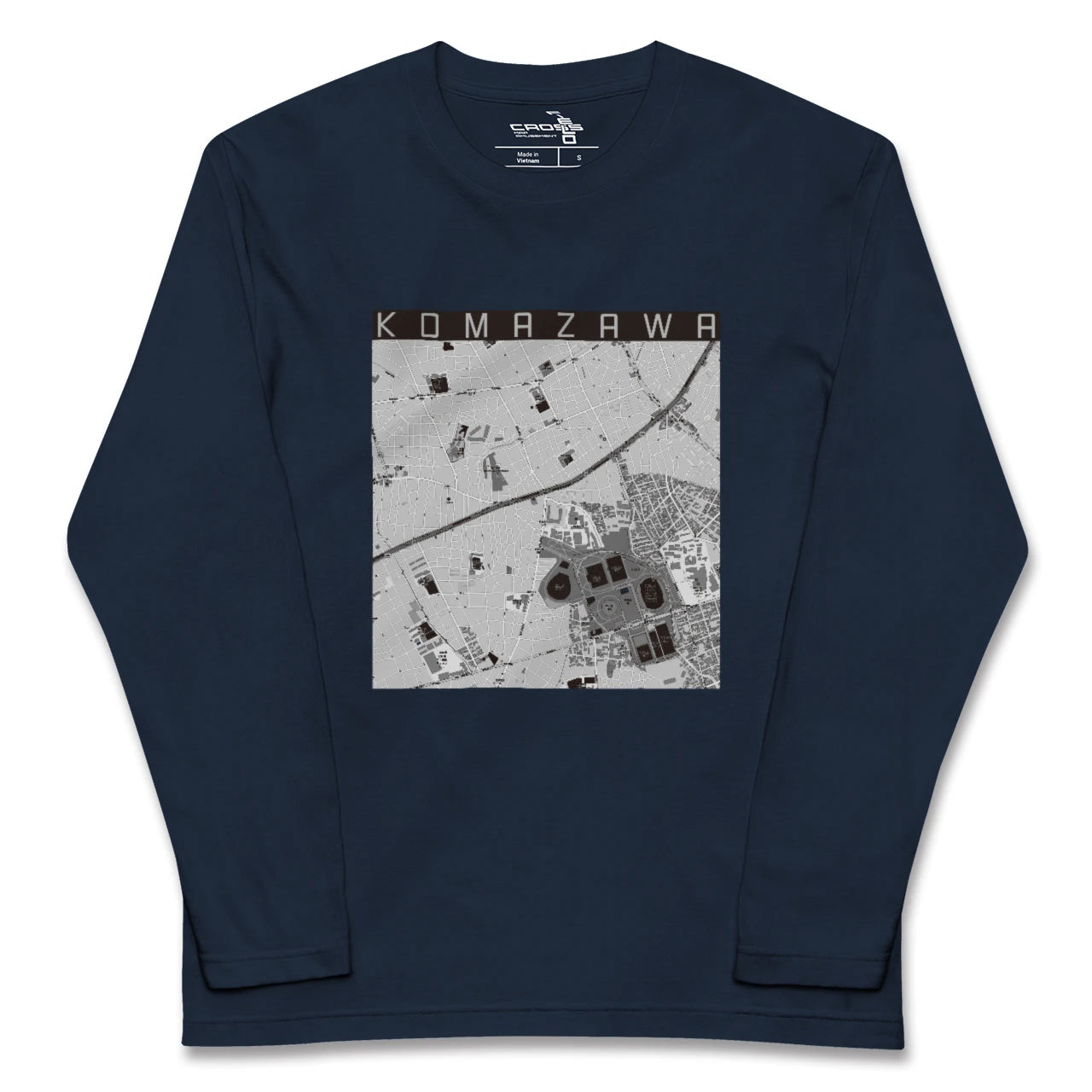 【駒沢(東京都)】地図柄ロングスリーブTシャツ