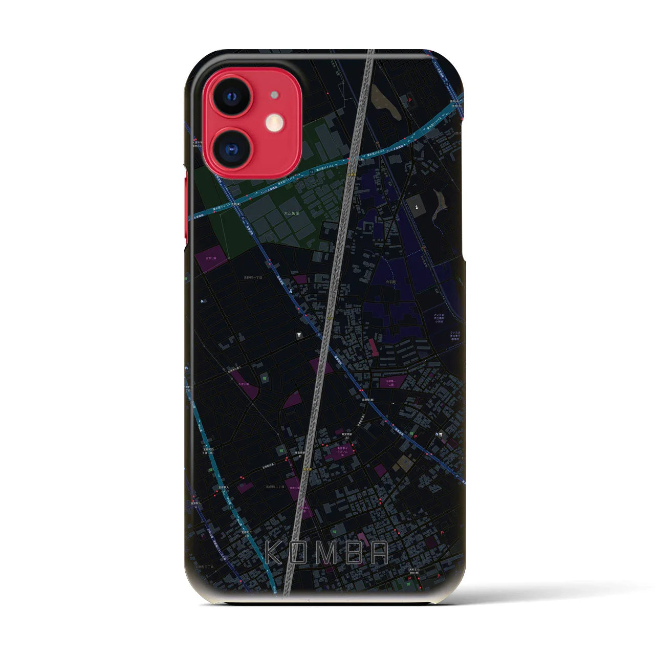【今羽(埼玉県)】地図柄iPhoneケース(バックカバータイプ)