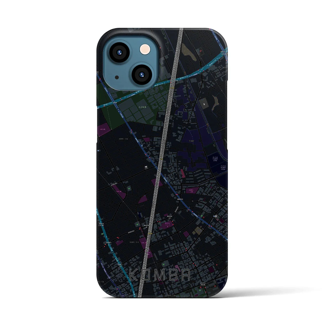 【今羽(埼玉県)】地図柄iPhoneケース(バックカバータイプ)
