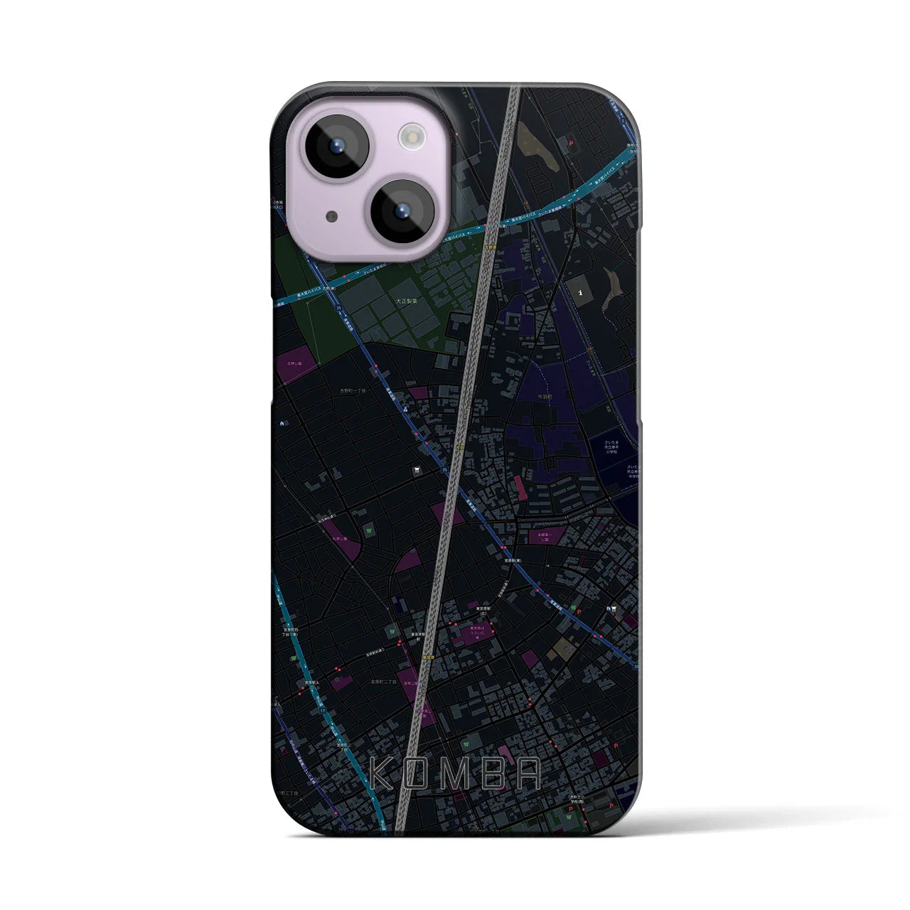 【今羽(埼玉県)】地図柄iPhoneケース(バックカバータイプ)
