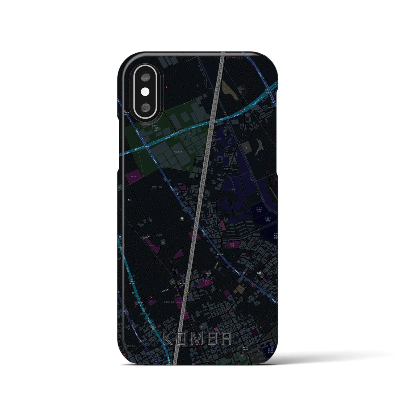 【今羽(埼玉県)】地図柄iPhoneケース(バックカバータイプ)