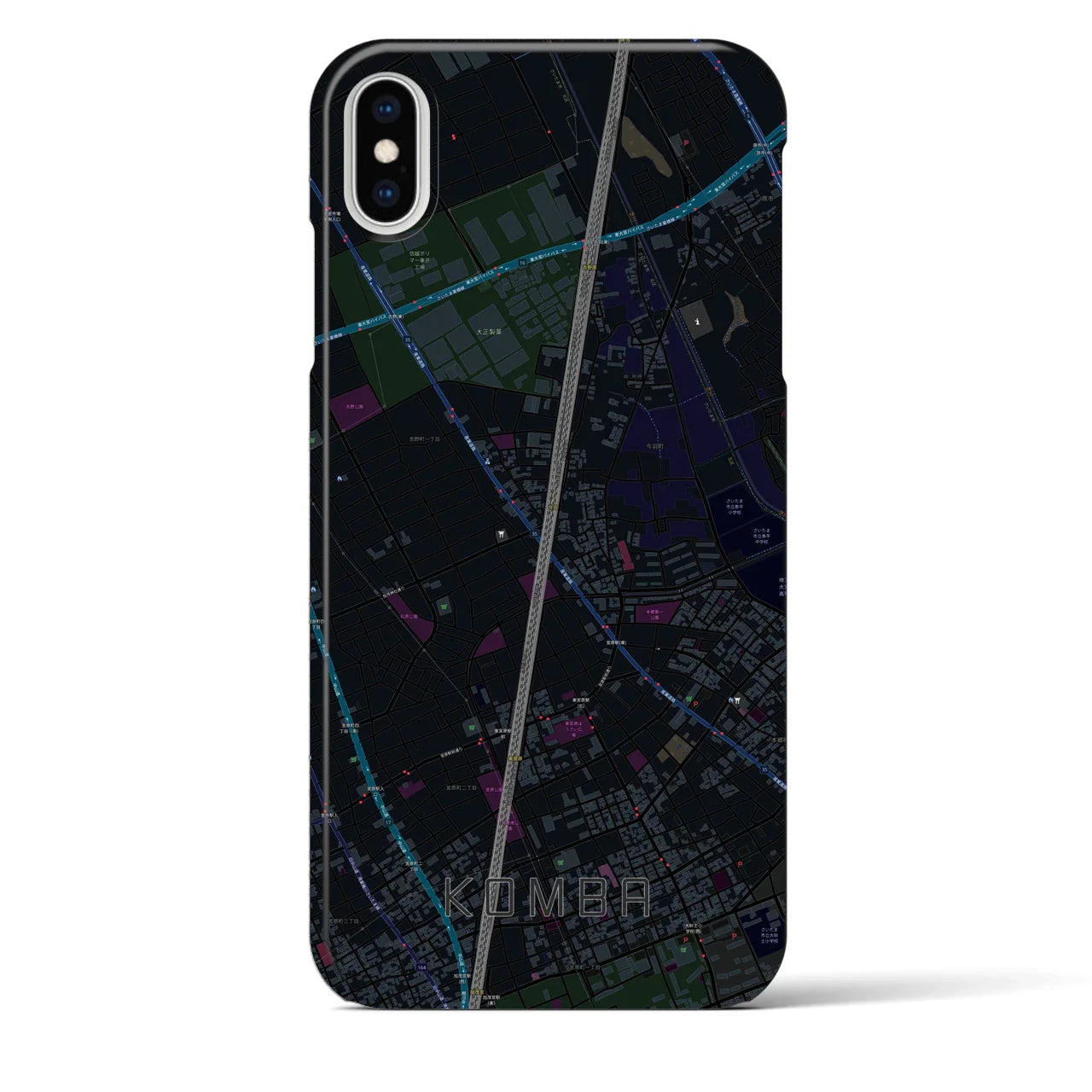 【今羽(埼玉県)】地図柄iPhoneケース(バックカバータイプ)