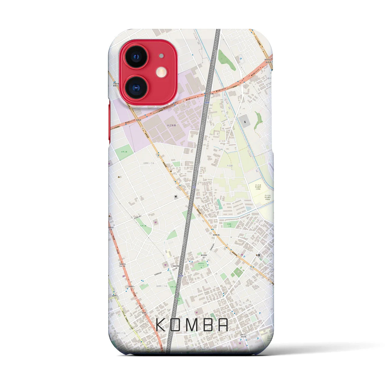 【今羽(埼玉県)】地図柄iPhoneケース(バックカバータイプ)