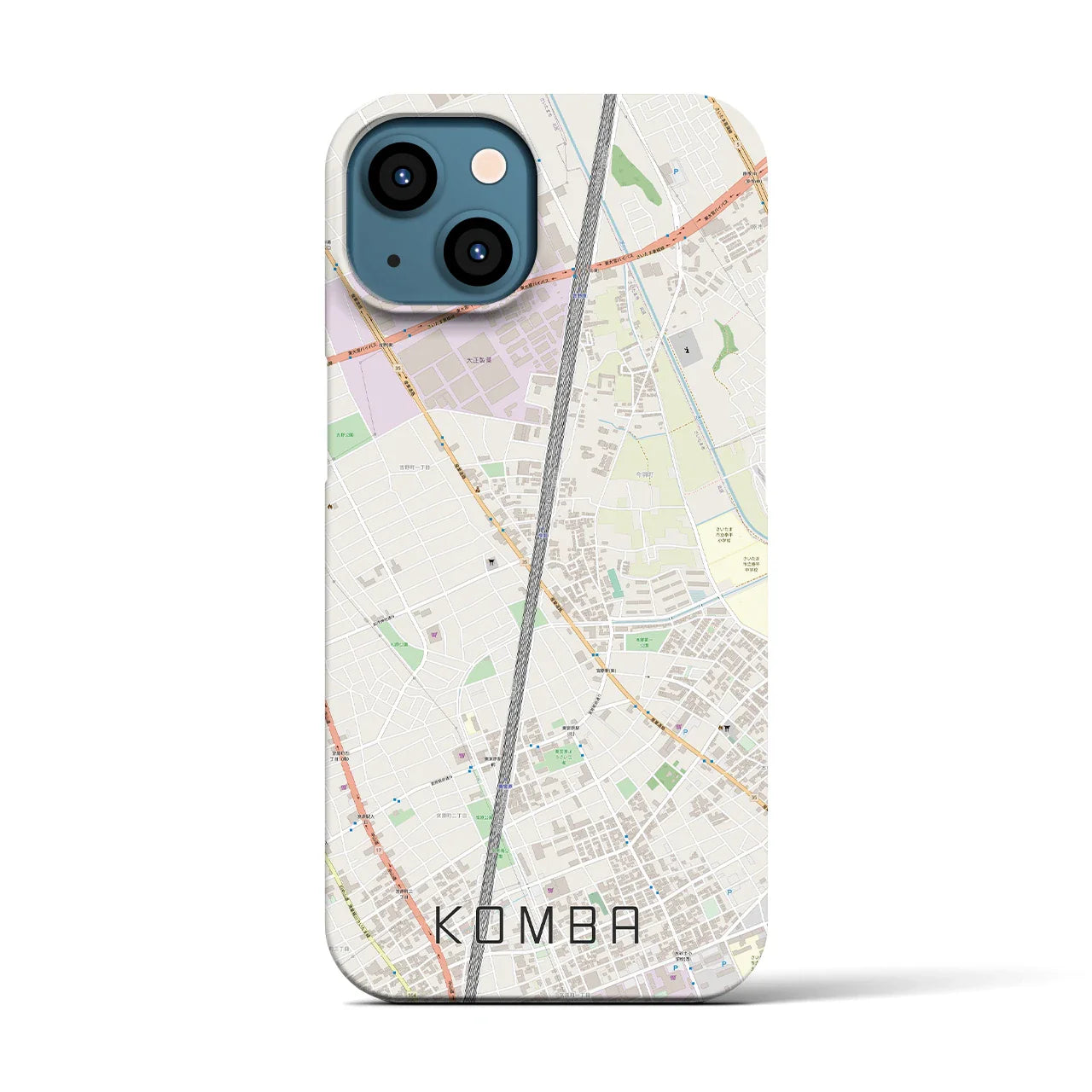 【今羽(埼玉県)】地図柄iPhoneケース(バックカバータイプ)