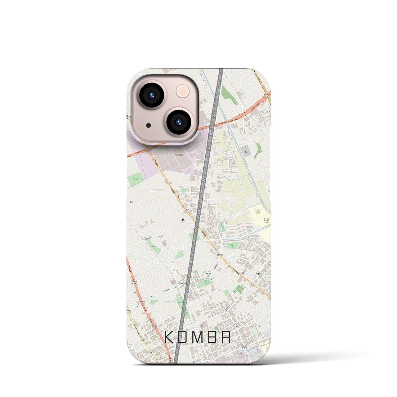 【今羽(埼玉県)】地図柄iPhoneケース(バックカバータイプ)