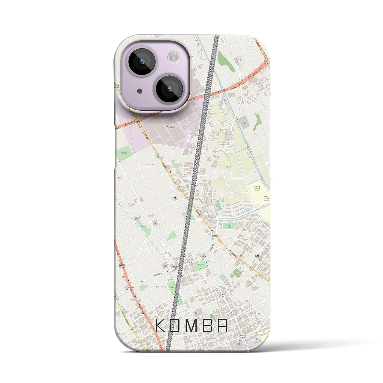 【今羽(埼玉県)】地図柄iPhoneケース(バックカバータイプ)