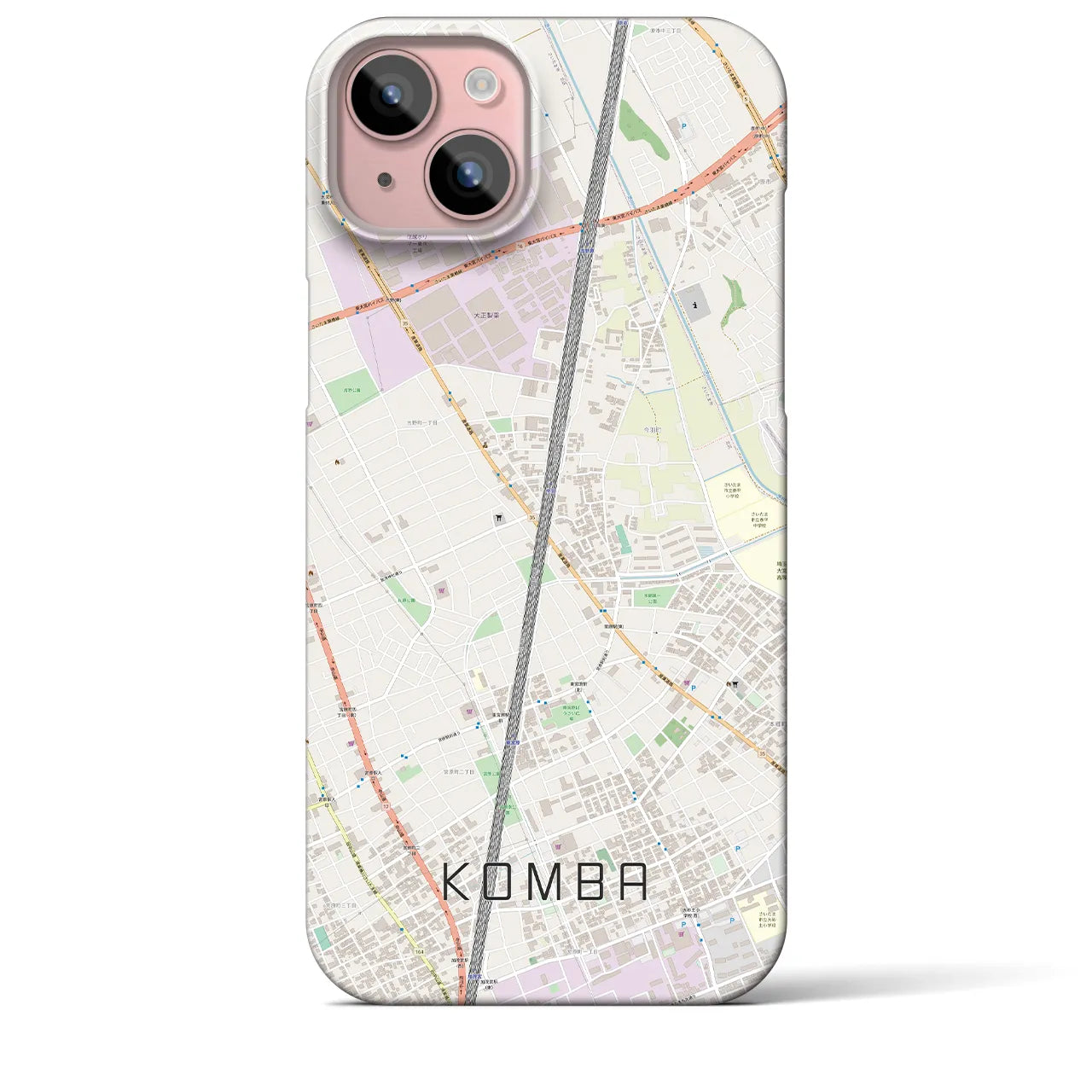 【今羽(埼玉県)】地図柄iPhoneケース(バックカバータイプ)