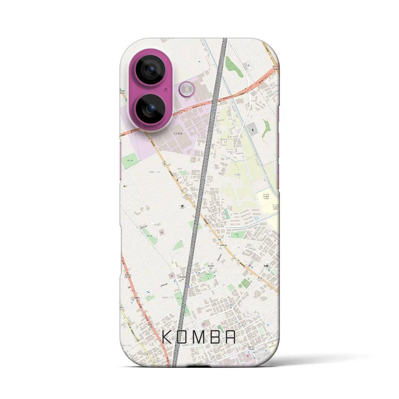 【今羽(埼玉県)】地図柄iPhoneケース(バックカバータイプ)