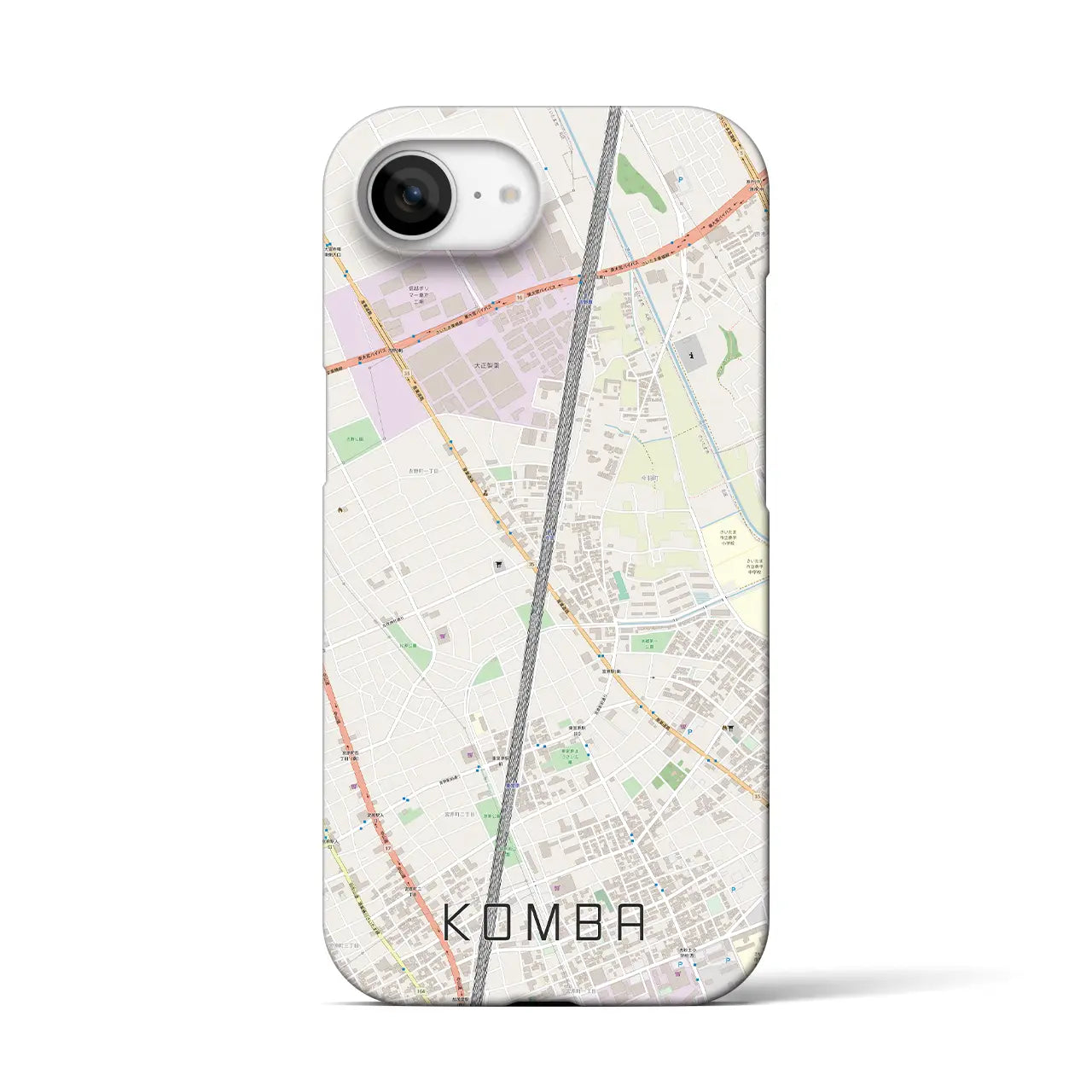 【今羽(埼玉県)】地図柄iPhoneケース(バックカバータイプ)