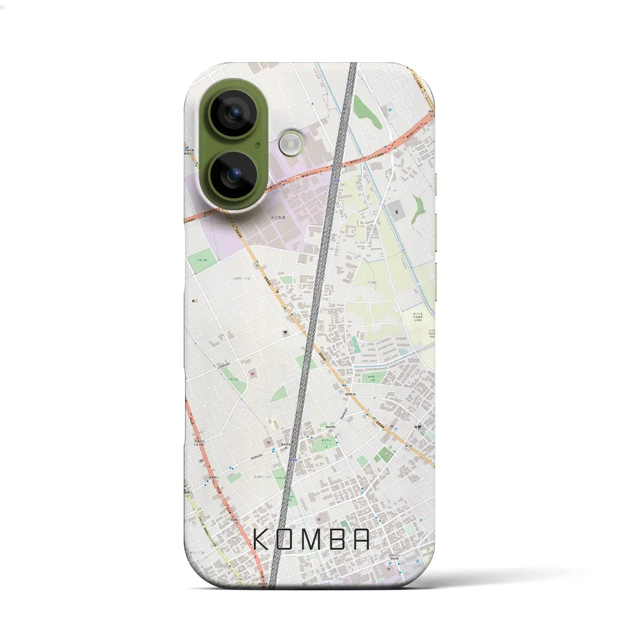 【今羽(埼玉県)】地図柄iPhoneケース(バックカバータイプ)ブラック・iPhone 17 Pro Max 用