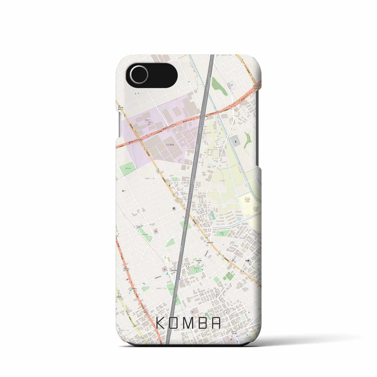 【今羽(埼玉県)】地図柄iPhoneケース(バックカバータイプ)