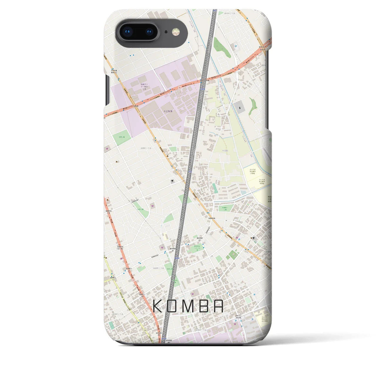 【今羽(埼玉県)】地図柄iPhoneケース(バックカバータイプ)