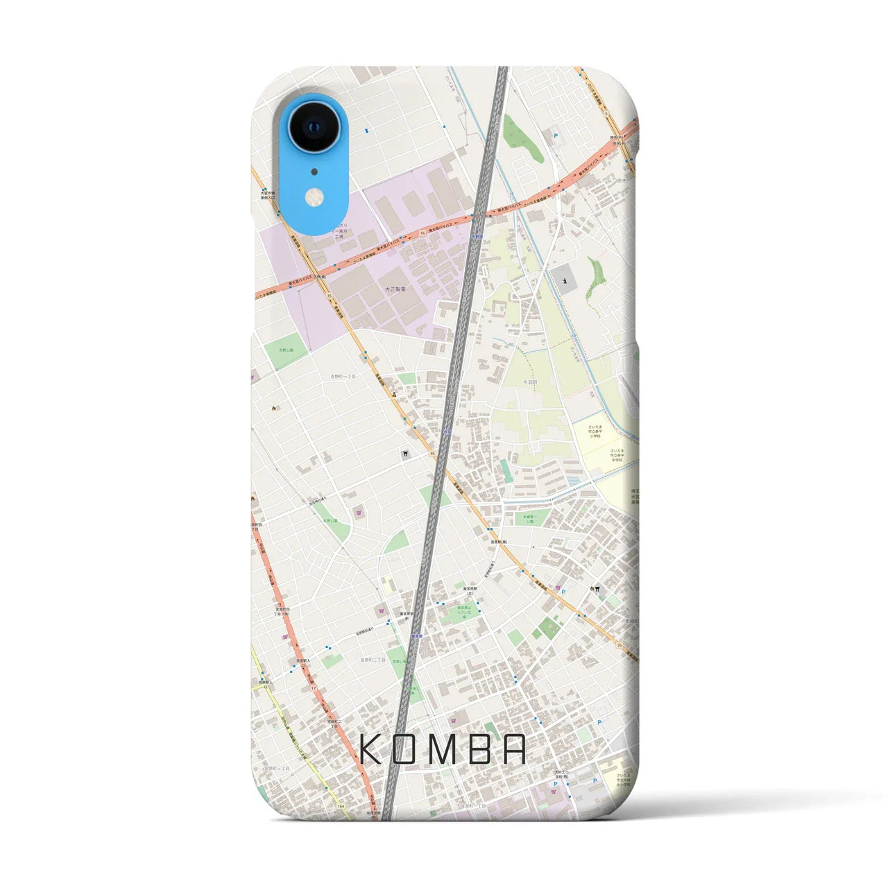 【今羽(埼玉県)】地図柄iPhoneケース(バックカバータイプ)