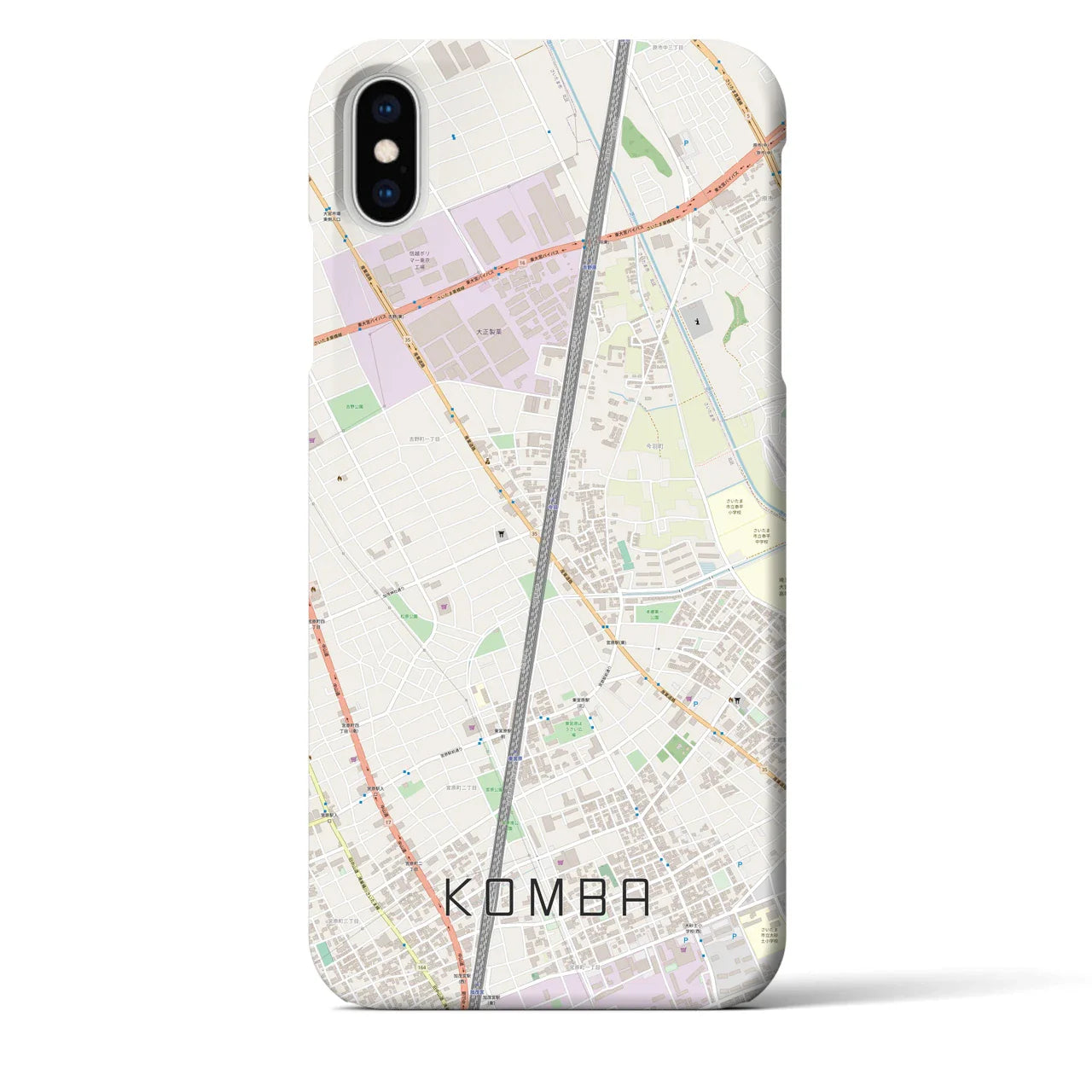 【今羽(埼玉県)】地図柄iPhoneケース(バックカバータイプ)