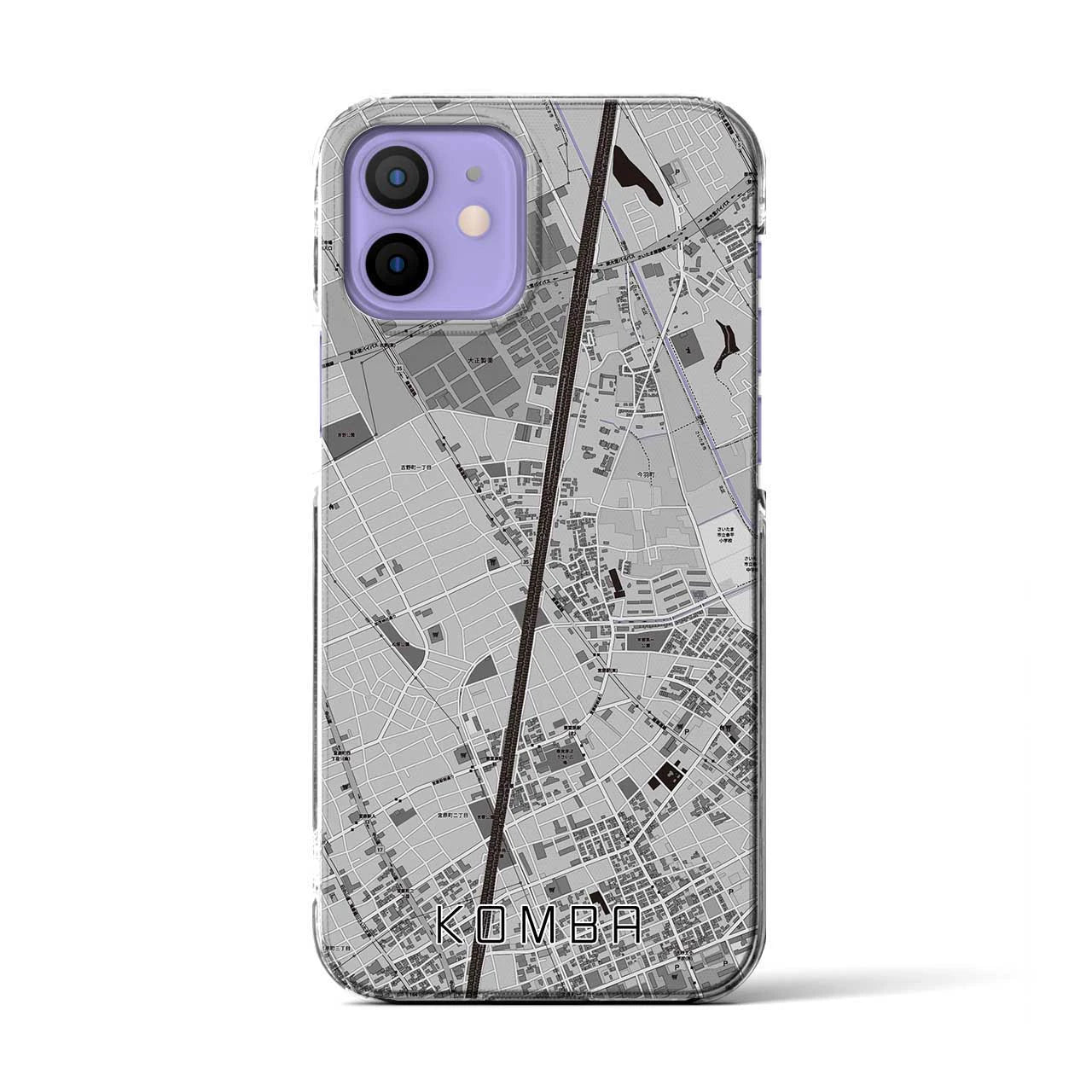 【今羽(埼玉県)】地図柄iPhoneケース(クリアタイプ)