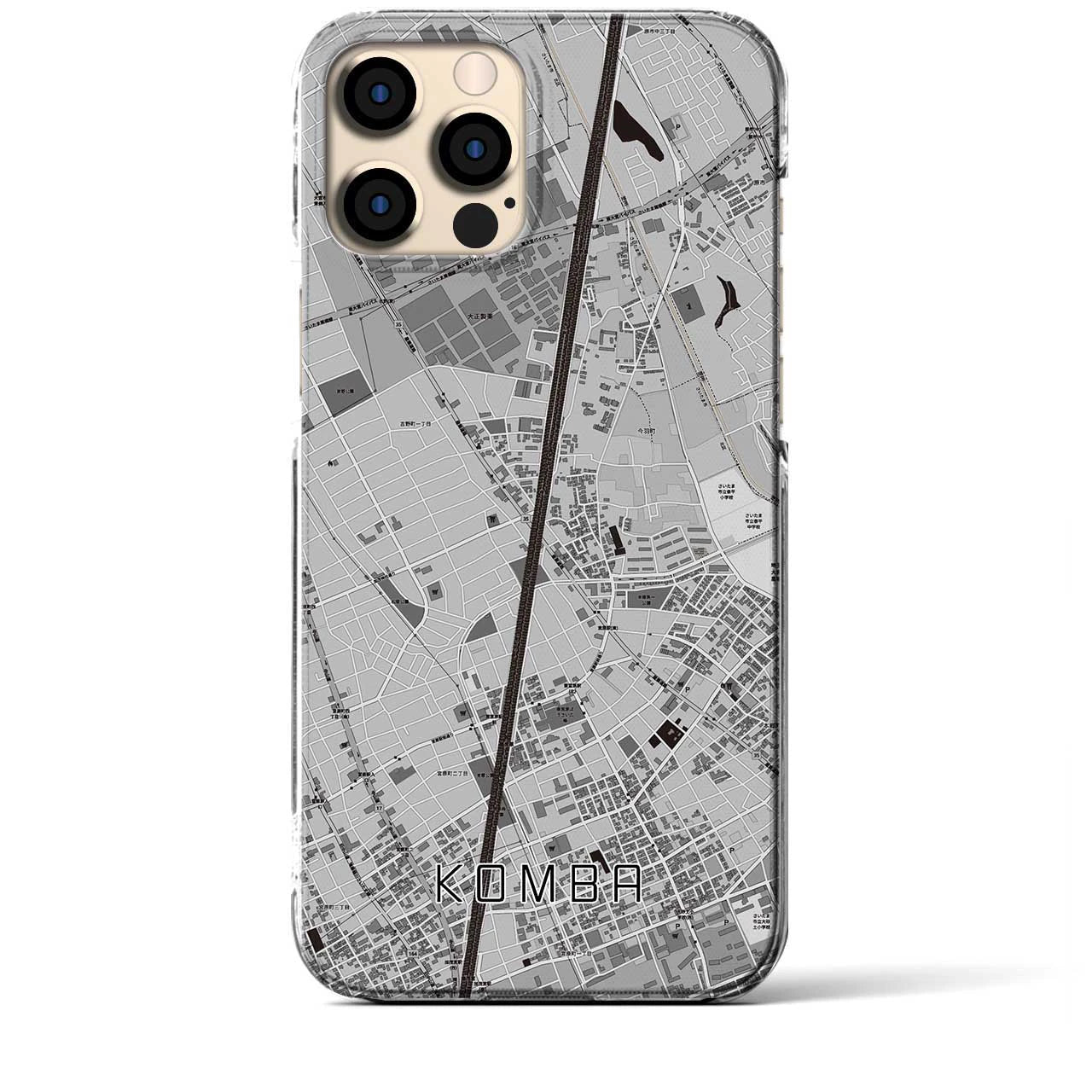 【今羽(埼玉県)】地図柄iPhoneケース(クリアタイプ)