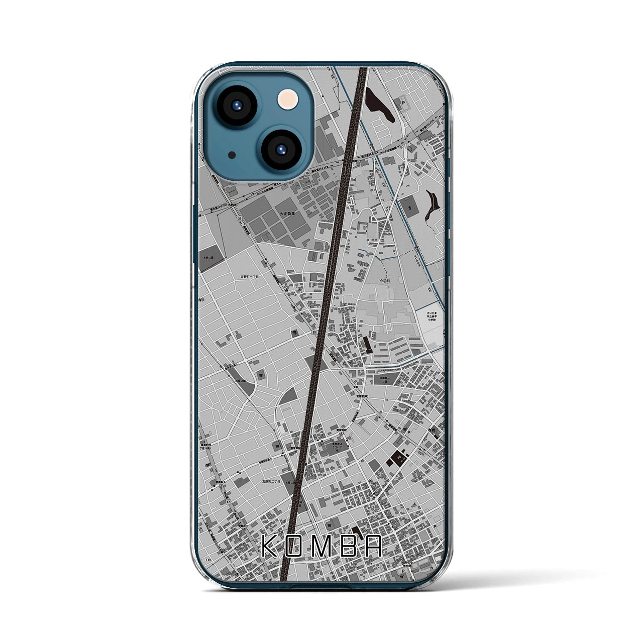 【今羽(埼玉県)】地図柄iPhoneケース(クリアタイプ)
