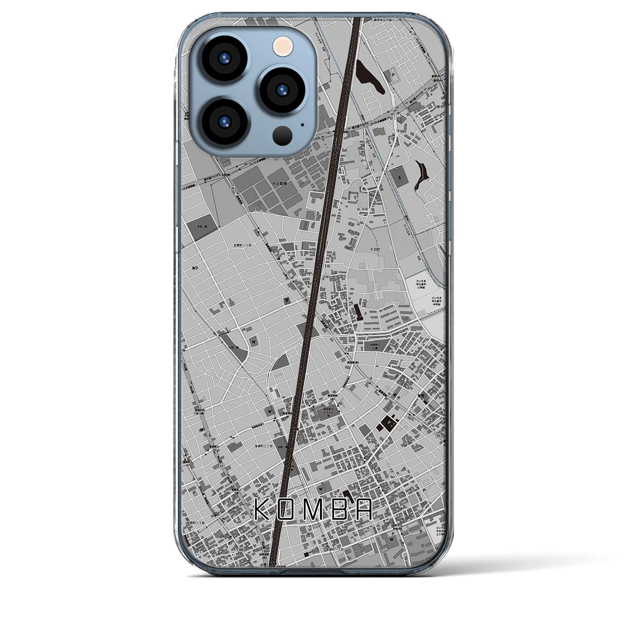 【今羽(埼玉県)】地図柄iPhoneケース(クリアタイプ)