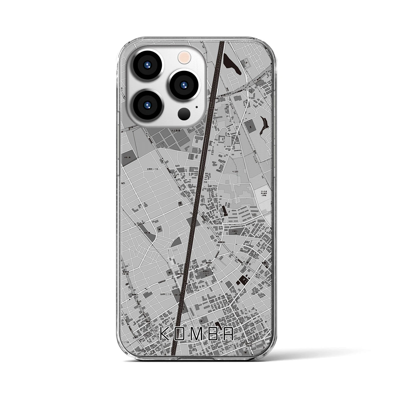 【今羽(埼玉県)】地図柄iPhoneケース(クリアタイプ)