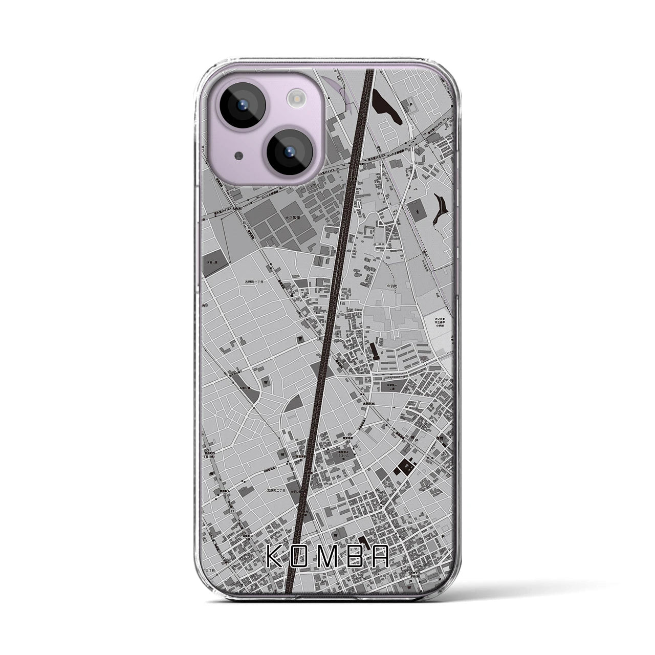 【今羽(埼玉県)】地図柄iPhoneケース(クリアタイプ)