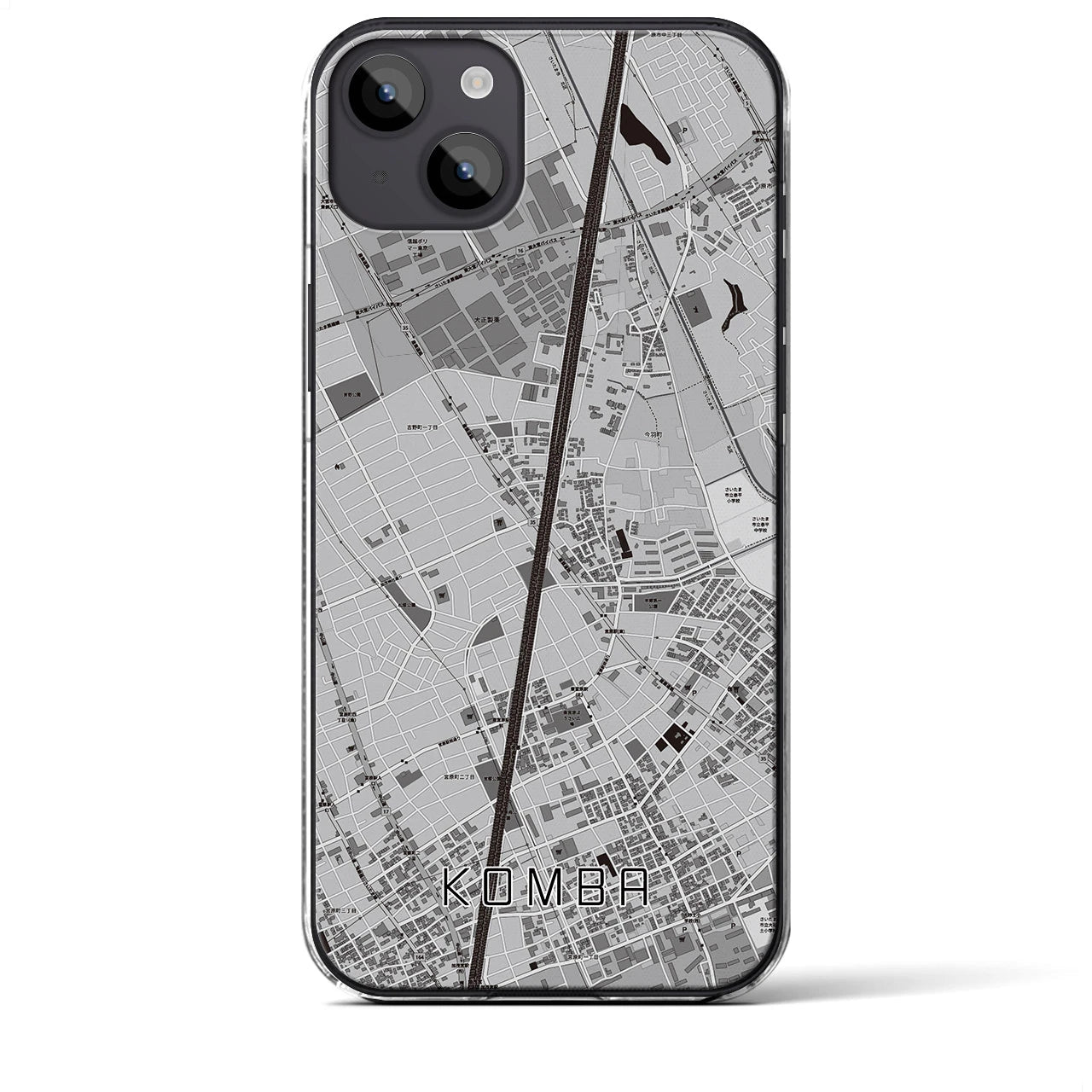 【今羽(埼玉県)】地図柄iPhoneケース(クリアタイプ)