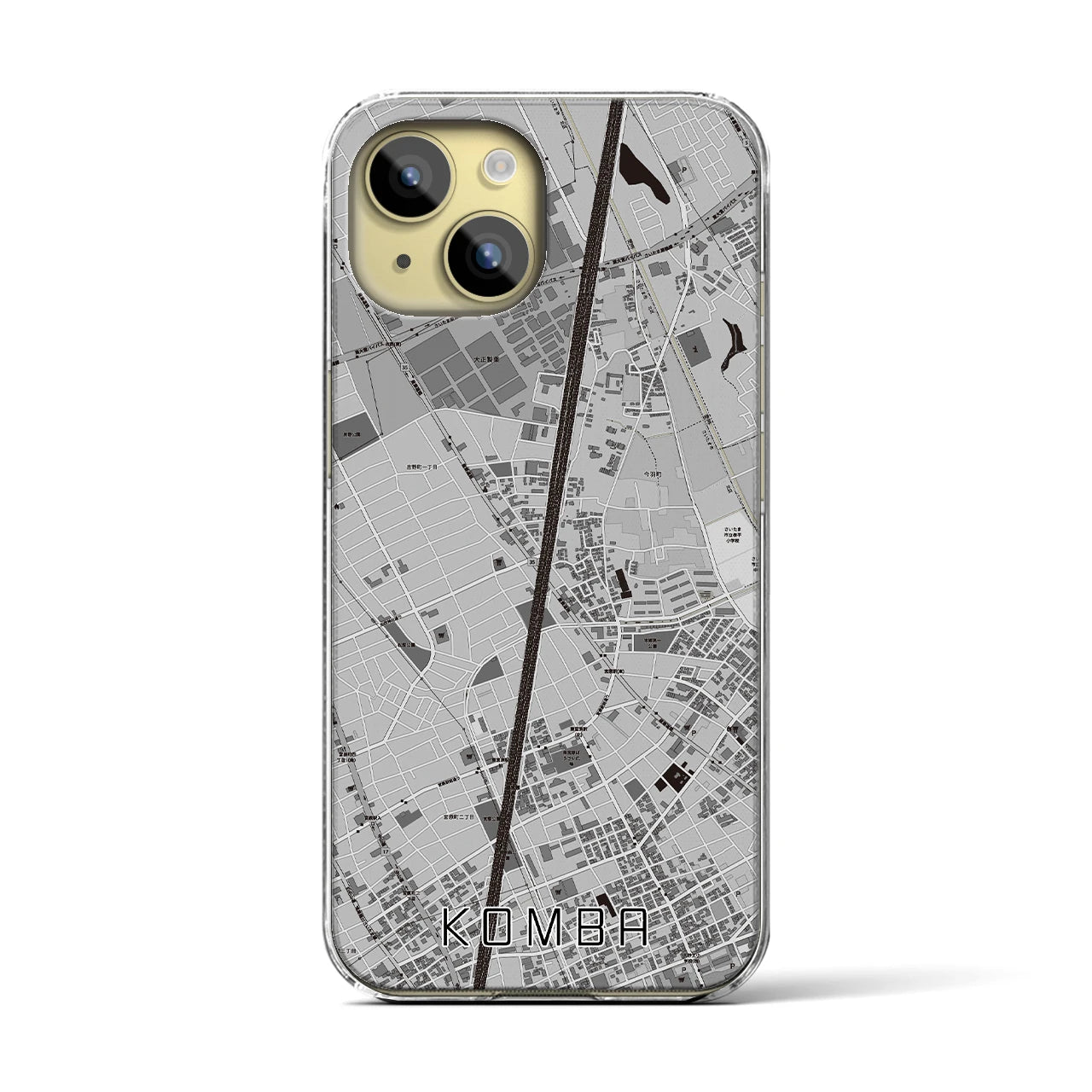 【今羽(埼玉県)】地図柄iPhoneケース(クリアタイプ)