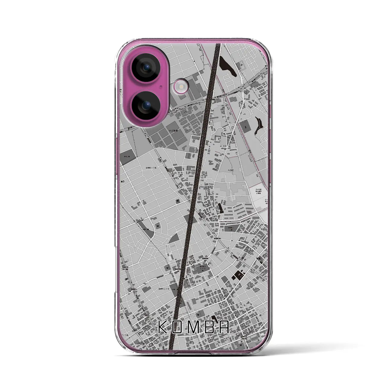 【今羽(埼玉県)】地図柄iPhoneケース(クリアタイプ)