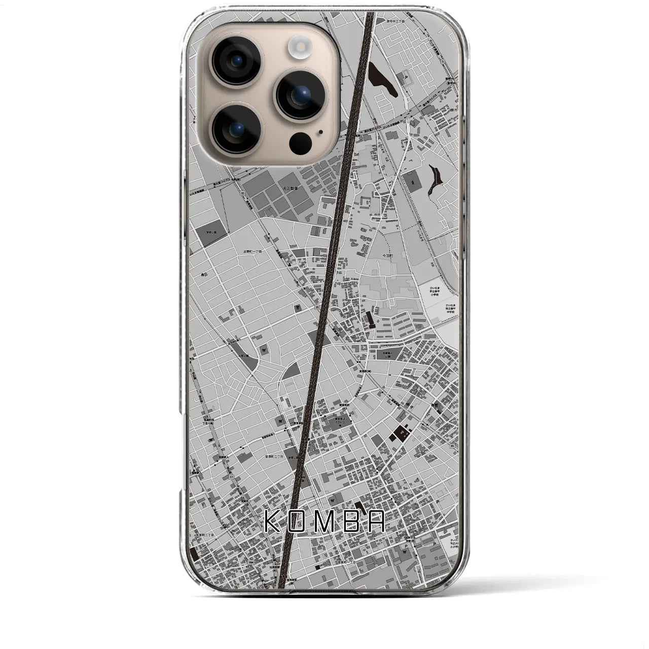 【今羽(埼玉県)】地図柄iPhoneケース(クリアタイプ)