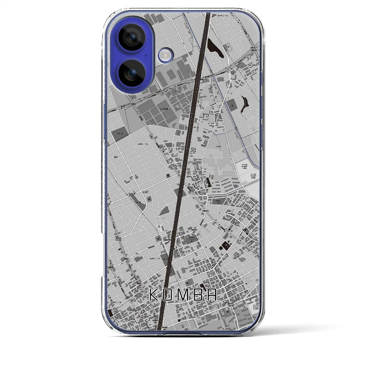 【今羽(埼玉県)】地図柄iPhoneケース(クリアタイプ)