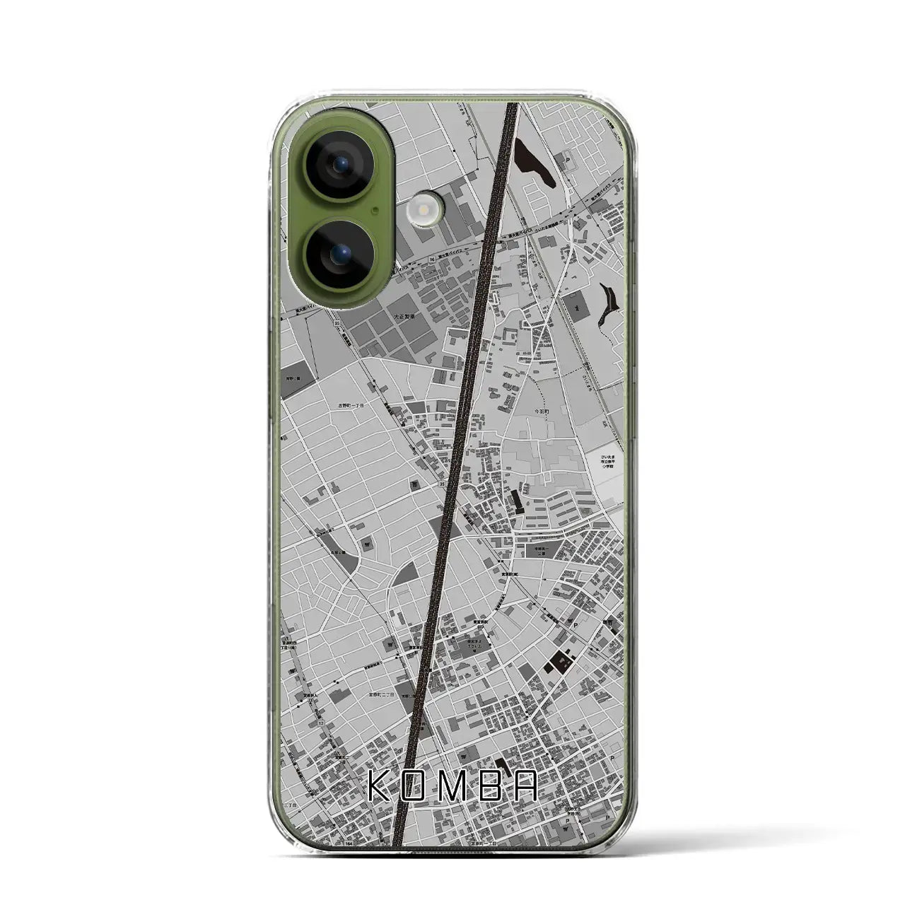 【今羽(埼玉県)】地図柄iPhoneケース(クリアタイプ)