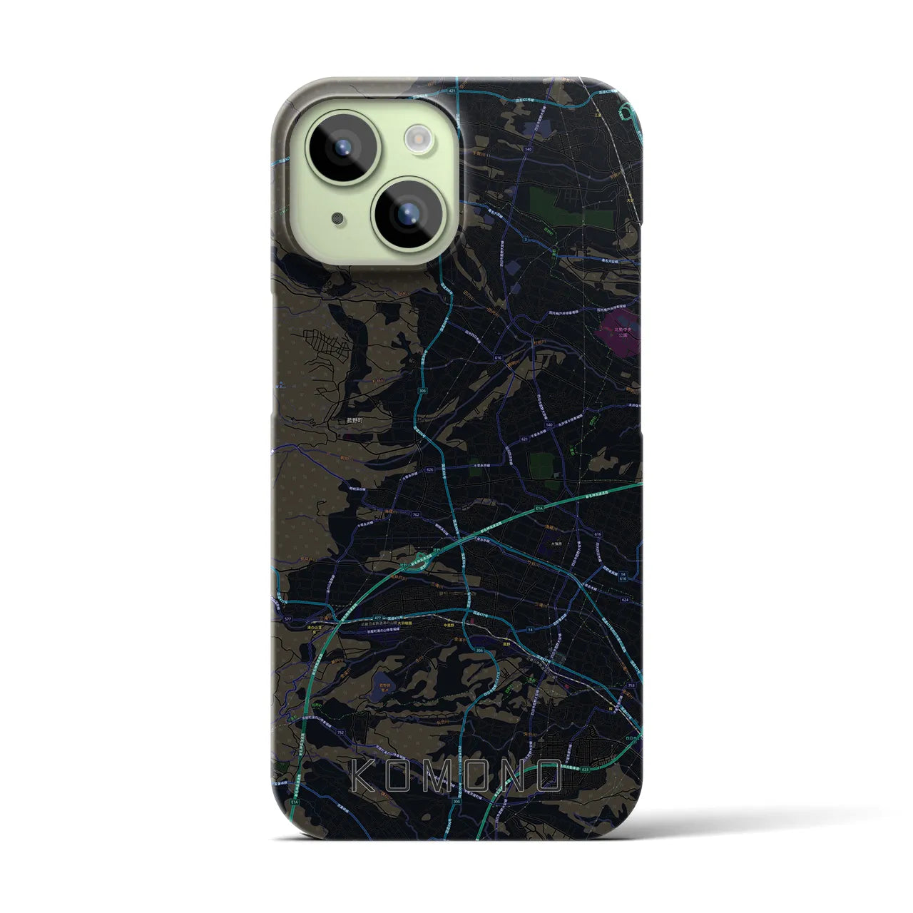 【菰野(三重県)】地図柄iPhoneケース(バックカバータイプ)