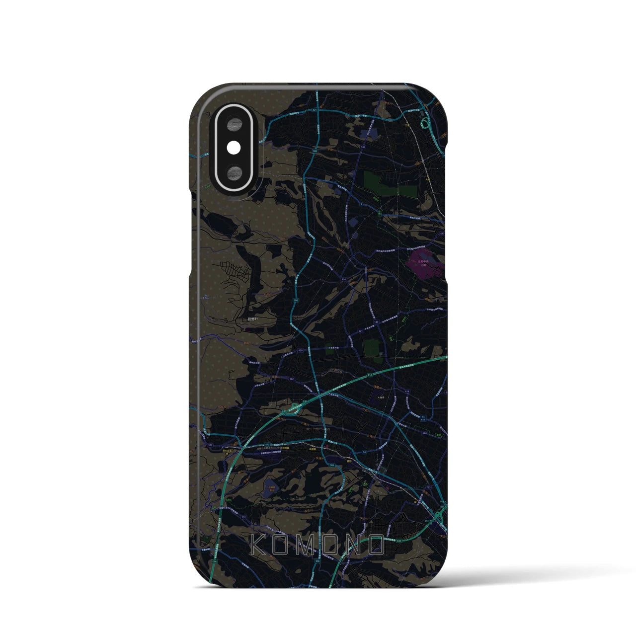 【菰野(三重県)】地図柄iPhoneケース(バックカバータイプ)