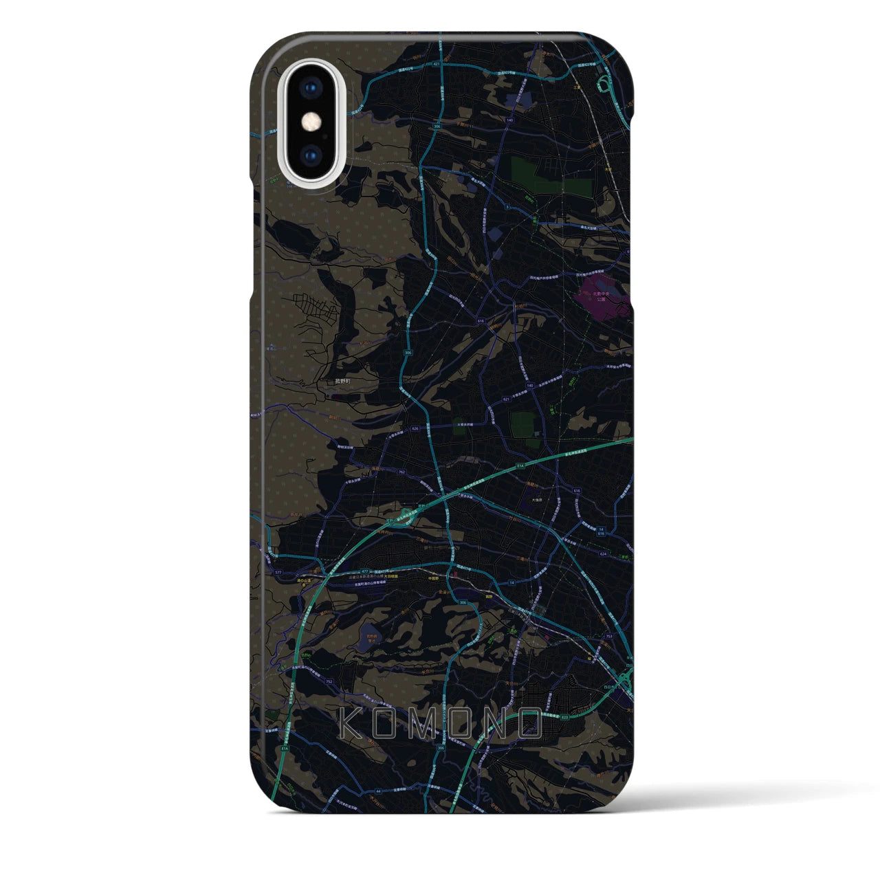 【菰野(三重県)】地図柄iPhoneケース(バックカバータイプ)