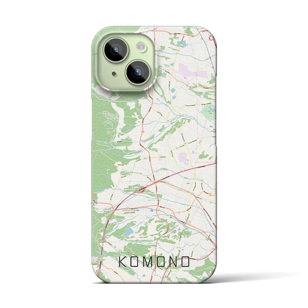 【菰野(三重県)】地図柄iPhoneケース(バックカバータイプ)