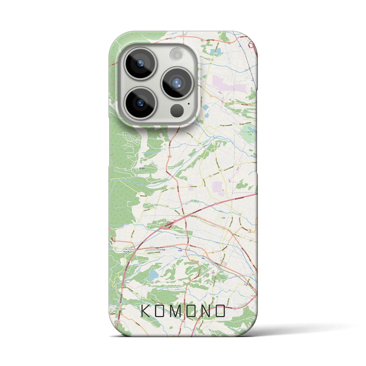 【菰野(三重県)】地図柄iPhoneケース(バックカバータイプ)