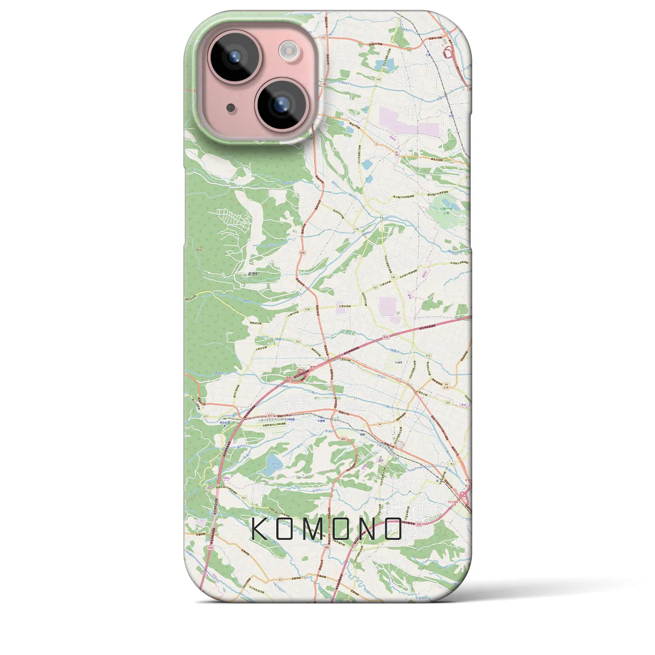 【菰野(三重県)】地図柄iPhoneケース(バックカバータイプ)