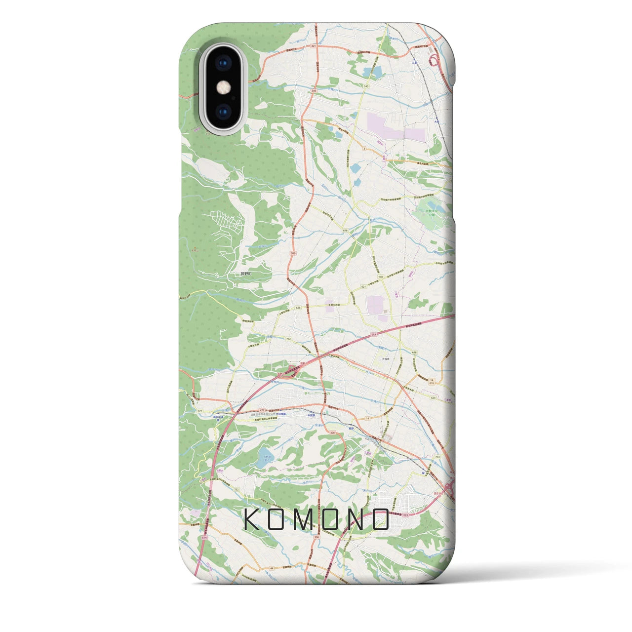 【菰野(三重県)】地図柄iPhoneケース(バックカバータイプ)