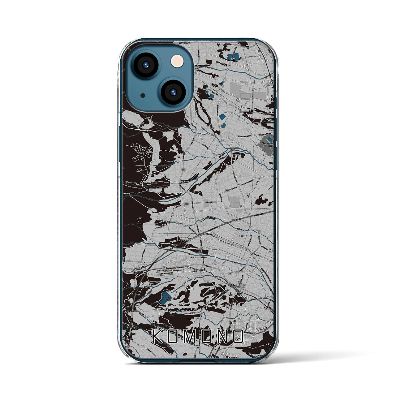 【菰野(三重県)】地図柄iPhoneケース(クリアタイプ)