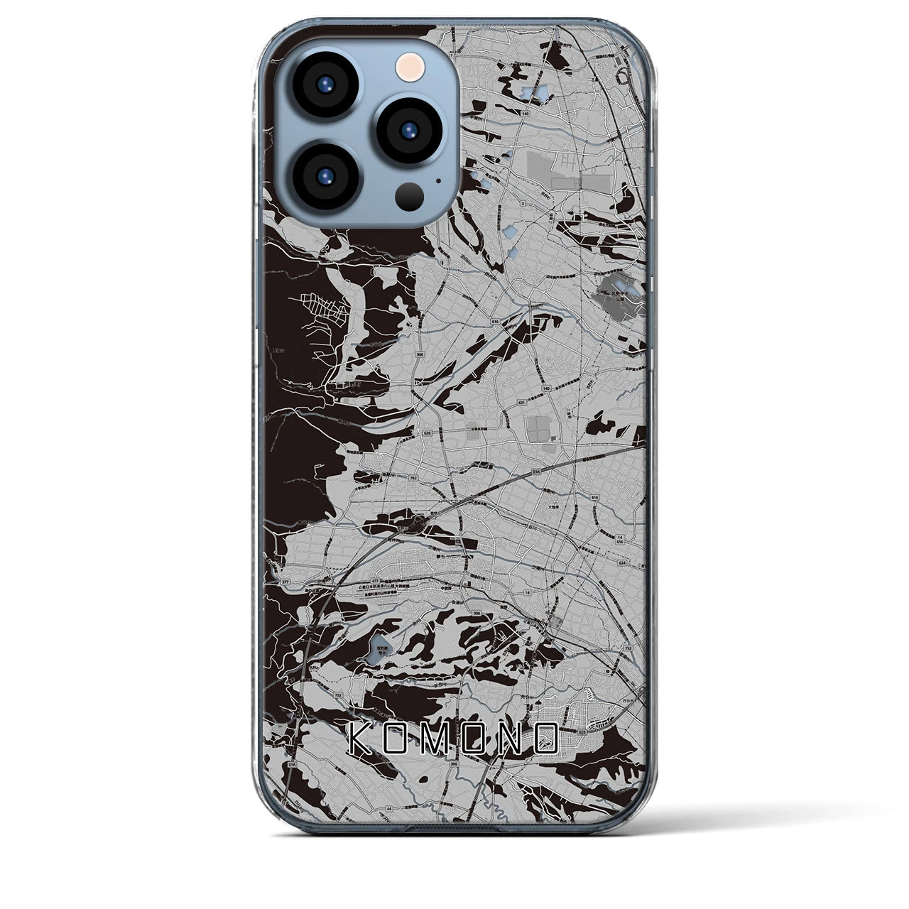 【菰野(三重県)】地図柄iPhoneケース(クリアタイプ)