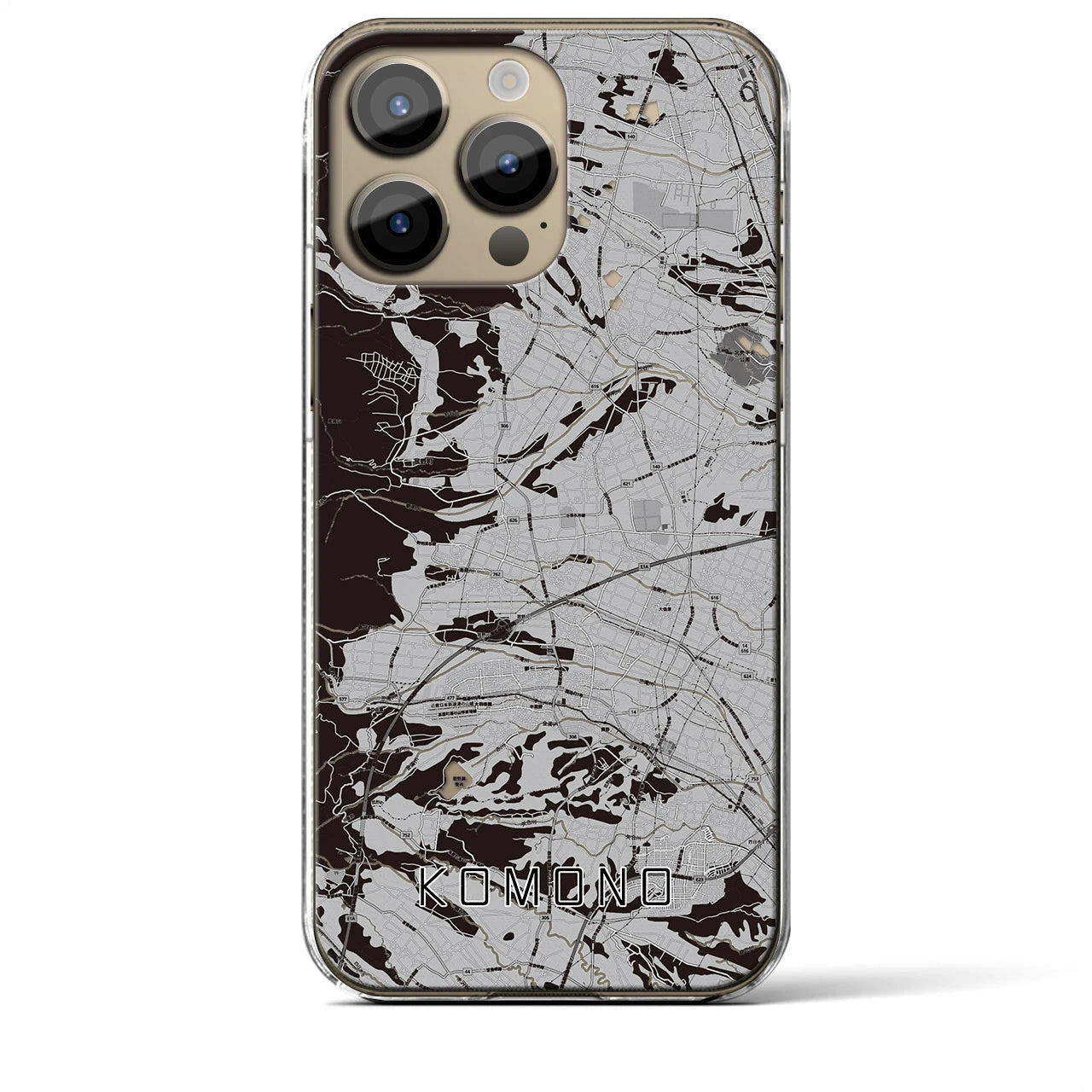 【菰野(三重県)】地図柄iPhoneケース(クリアタイプ)