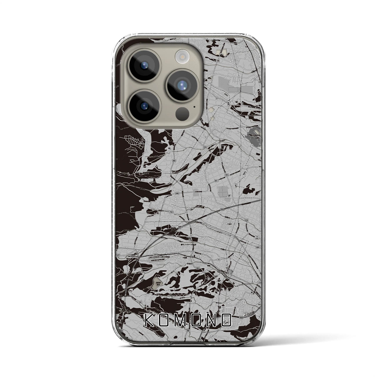 【菰野(三重県)】地図柄iPhoneケース(クリアタイプ)