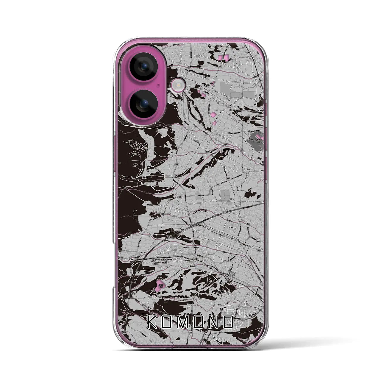 【菰野(三重県)】地図柄iPhoneケース(クリアタイプ)