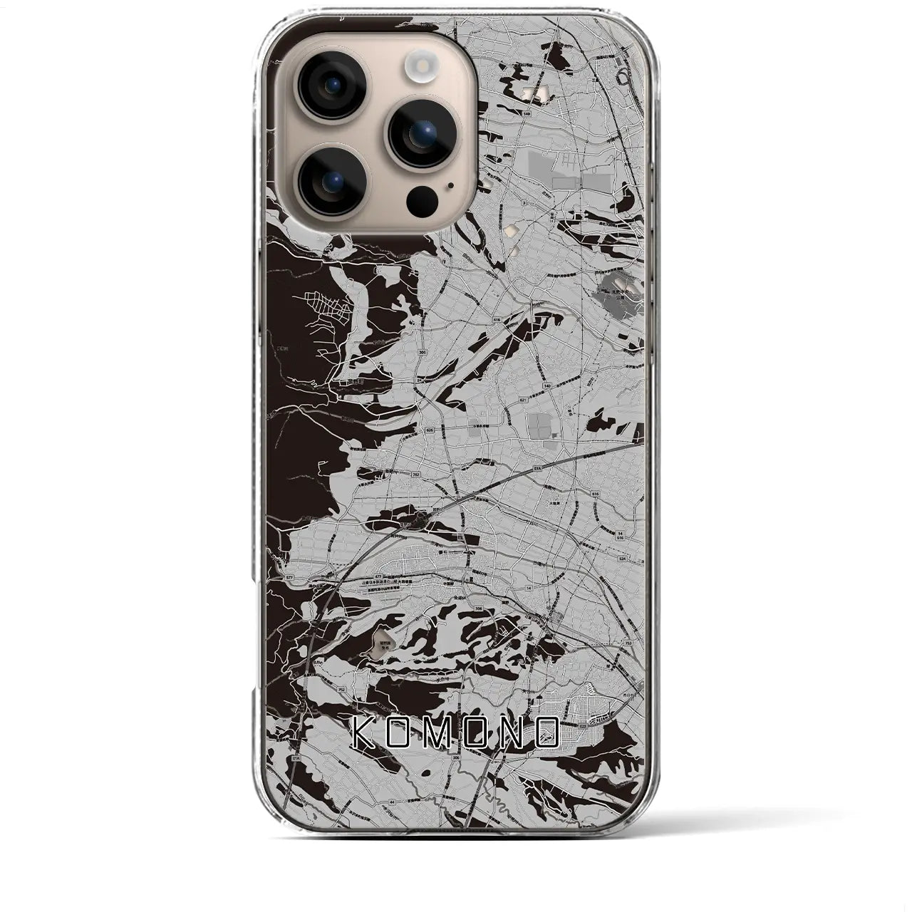 【菰野(三重県)】地図柄iPhoneケース(クリアタイプ)