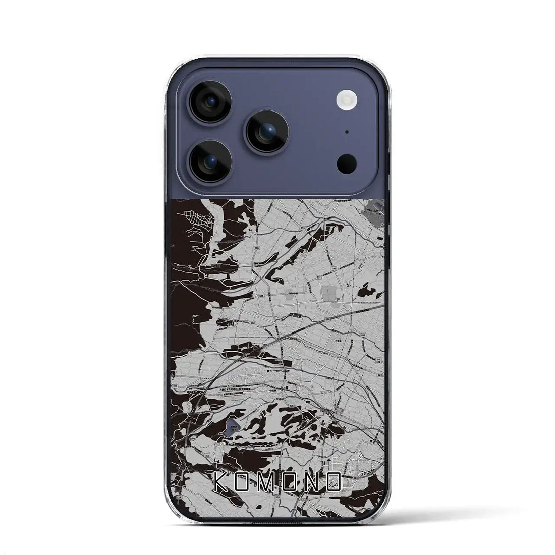 【菰野(三重県)】地図柄iPhoneケース(クリアタイプ)