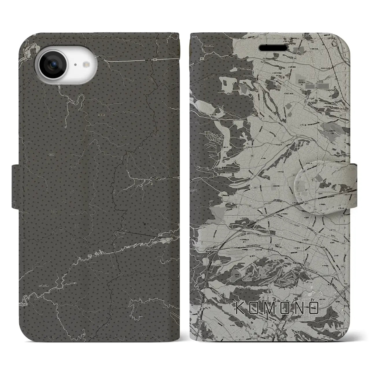 【菰野(三重県)】地図柄iPhoneケース(手帳タイプ)