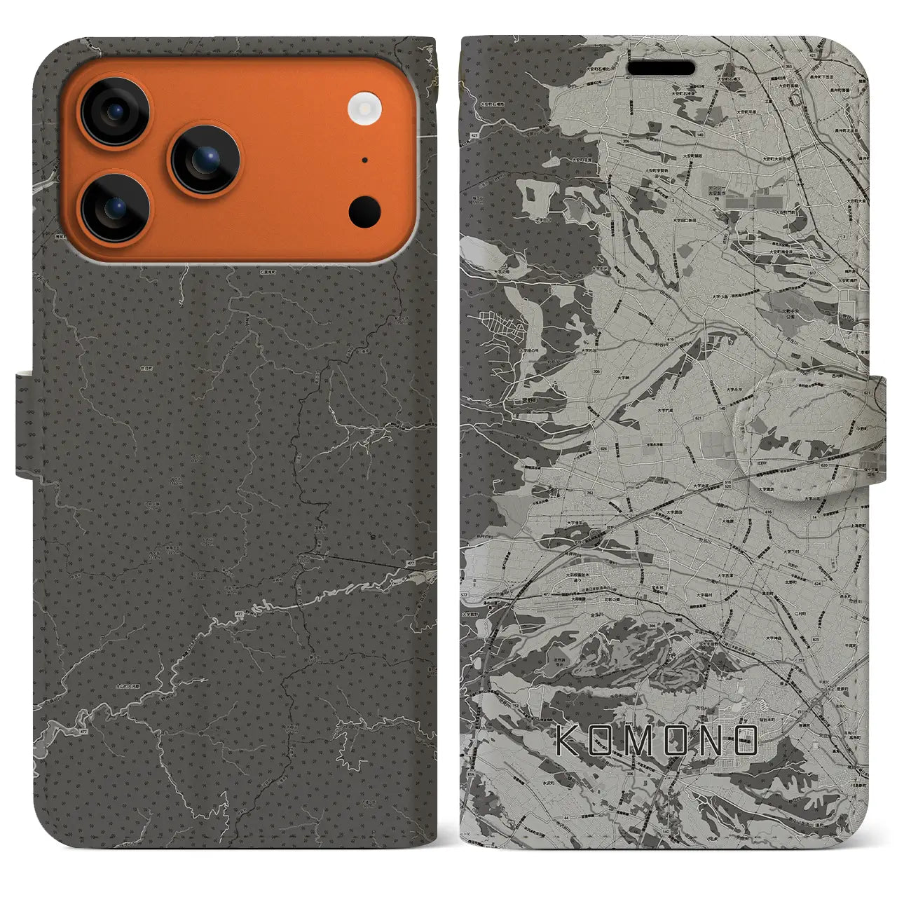 【菰野(三重県)】地図柄iPhoneケース(手帳タイプ)