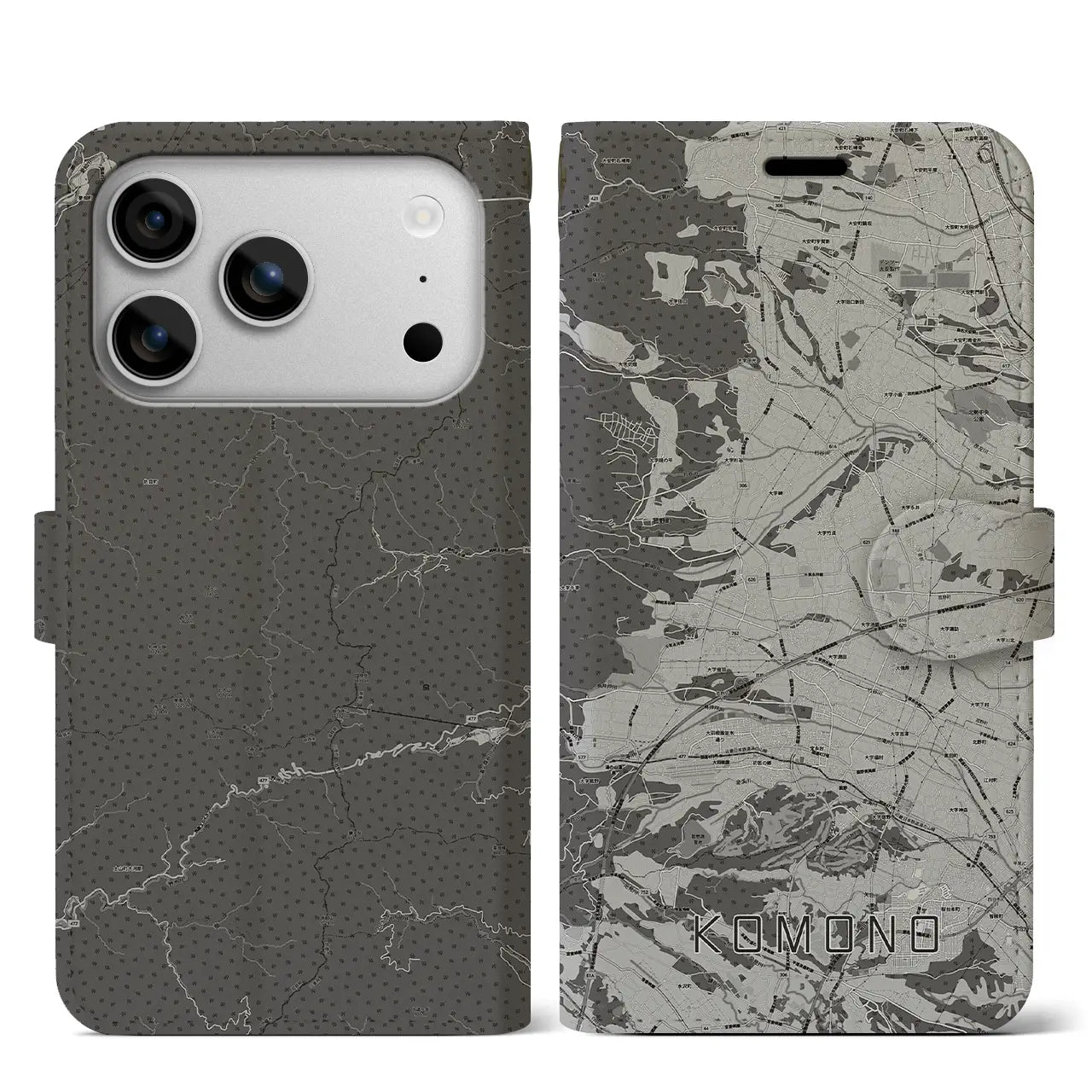 【菰野(三重県)】地図柄iPhoneケース(手帳タイプ)