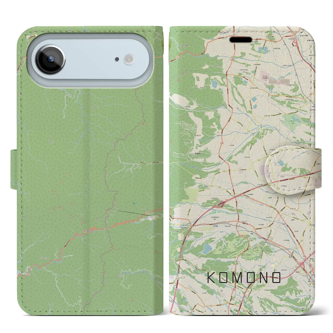 【菰野(三重県)】地図柄iPhoneケース(手帳タイプ)